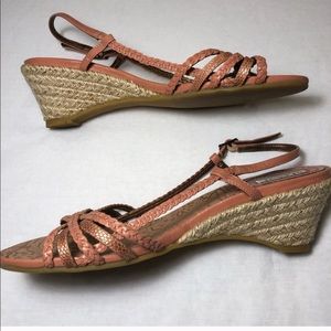 ALFANI woven tan wedge sandal -8.5